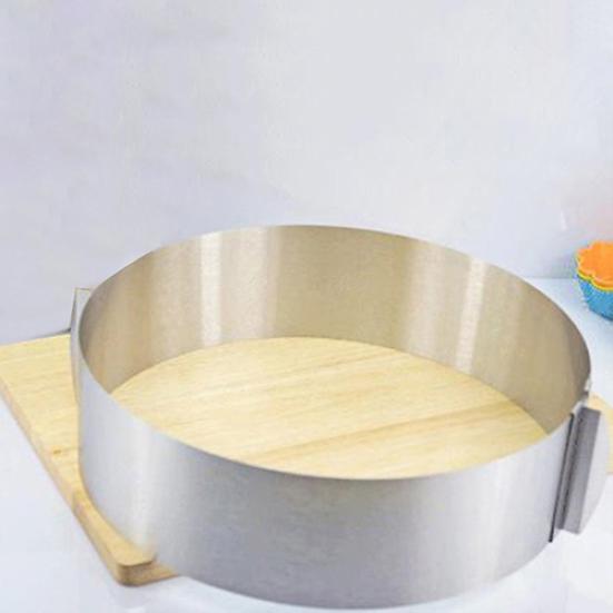 Inel reglabil pentru tort, Zola®, diametru 16-30 cm si inaltime 8.5 cm, otel inoxidabil, argintiu