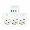 3 prize 230V, 3 USB-A, 1 USB-C