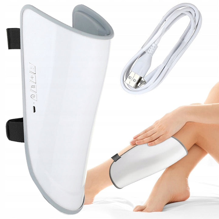 Electrostimulator pentru muschii gambei, UBX, pentru relaxare/regenerarea muschilor/dureri articulare/nevralgie, 5 moduri de masaj, 3W, cablu USB, alb, 22x13x9 cm