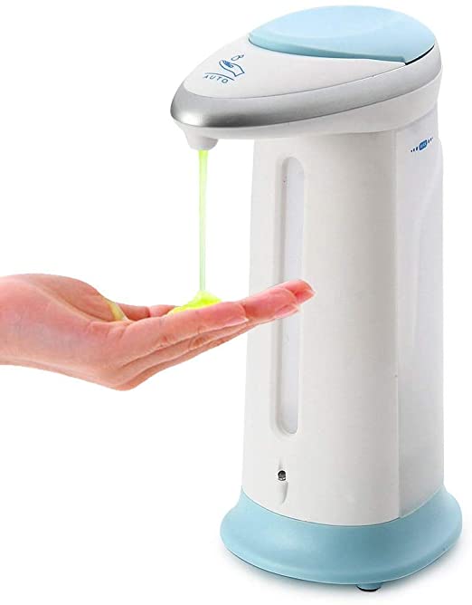 Dozator de sapun, Zola®, alb / albastru, cu senzor, 400 ml
