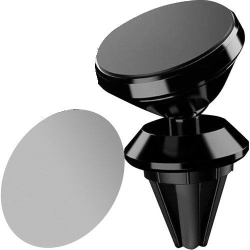 Suport auto magnetic pentru telefon, Zola®, reglabil 90°, prindere aeroterma, rotire 360 grade,  4.5 x 3.4 x 3.4 cm