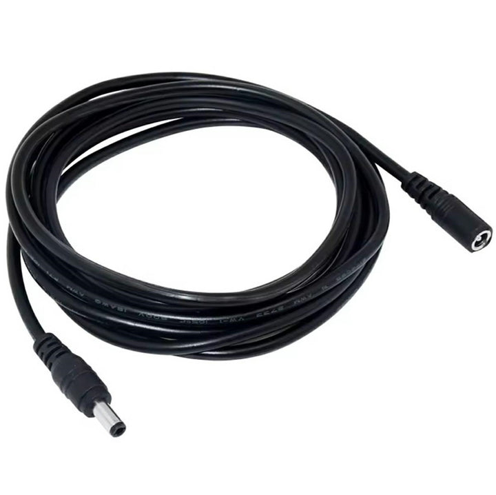 Cablu prelungitor alimentare pentru camere IP, Zola, lungime 5 m, din ABS, tensiune 12V DC, negru