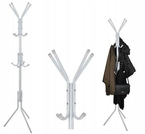 Cuier pentru  hol,  Zola®,  tip pom, 3 nivele, 12 agatatori, metal, negru, 170 cm,  alb