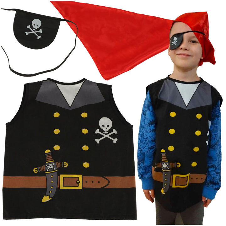 Costum de pirat pentru copii, Zola®, cu accesorii, varsta 3-8 ani