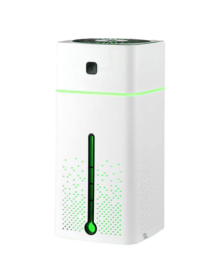 Umidificator de aer, Zola®, cu iluminare de fundal multicolora, capacitate 1000 ml, alimentare USB, putere 3W, alb, 10x 21.5 cm