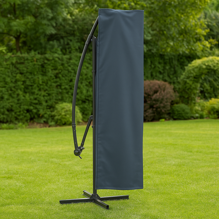 Husa pentru umbrela de gradina, Zola, 190 x 45 cm, inchidere cu snur, impermeabila, gri