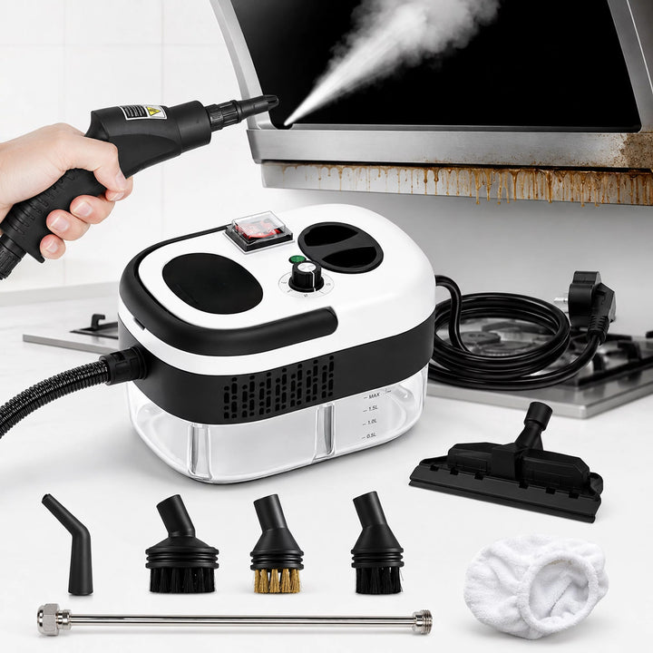 Aparat de curatat cu abur, Zola, 2500W, 3 bari, abur 105°C, rezervor 1200 ml, 6 capete interschimbabile, pentru casa si auto