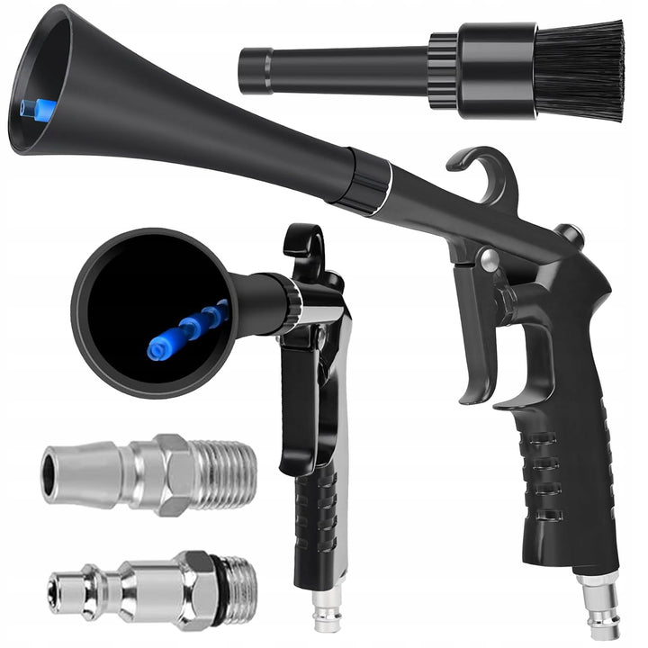 Pistol pneumatic curatare detailing, Zola, efect tornada, 6-8 bar, perie inclusa, 2 conectori universali, negru