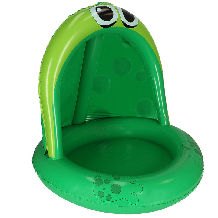 Piscina gonflabila pentru copii, Zola, model broscuta, baldachin 74 x 80 cm, diametru exterior 95 cm, interior 60 cm, verde