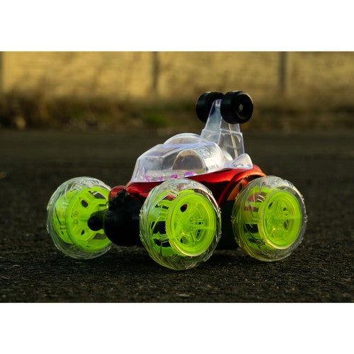 Masinuta pentru acrobatii, Zola®, rotatie 360 , cu telecomanda, lumini , 13x15x13 cm