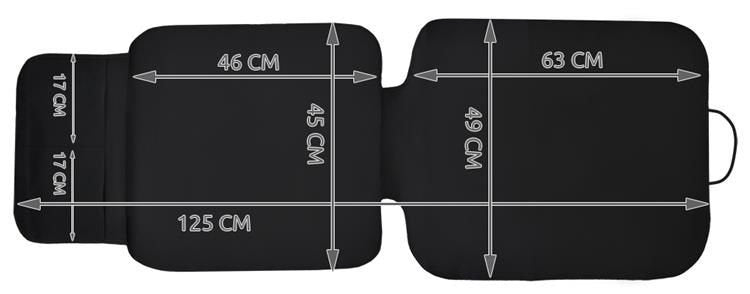 Protectie pentru scaun auto, Zola®, impermeabila, neagra, 125X49CM