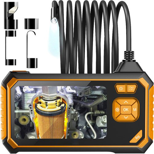 Camera endoscopica profesionala 6 led, Zola®, 5 m, 4 capete incluse, 3 nivele de iluminare, LCD FULL HD