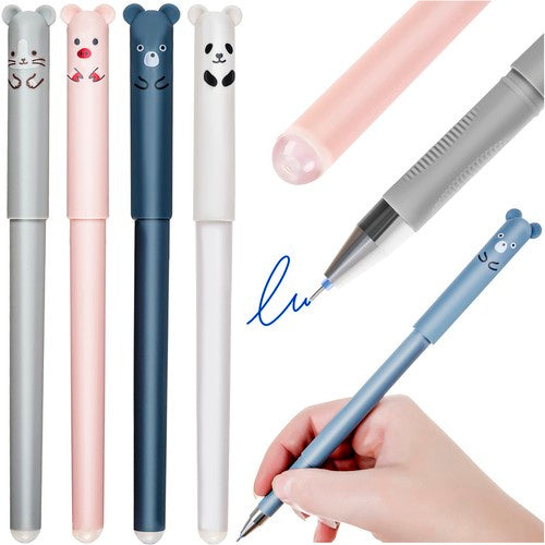 Set pix scrie-sterge, Zola®, 4 bucati, modele cu animalute, grosime de scriere 0.35 mm