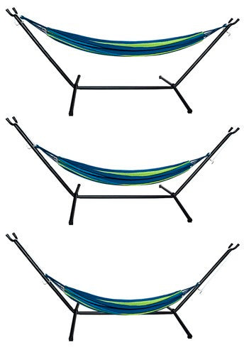 Hamac din tesatura cu suport metalic, Zola®, 200x150cm , greutate maxima suportata 200 kg