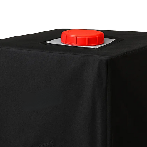 Husa pentru rezervor de apa cu capacitate 1000 l, Zola, din poliester, rezistenta la umiditate, praf si radiatii UV, 116 x 100 x 120 cm, negru