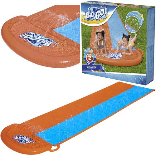 Tobogan pentru apa dublu, Zola®, cu alunecare, dimensiune 4.88 x 1.38 m