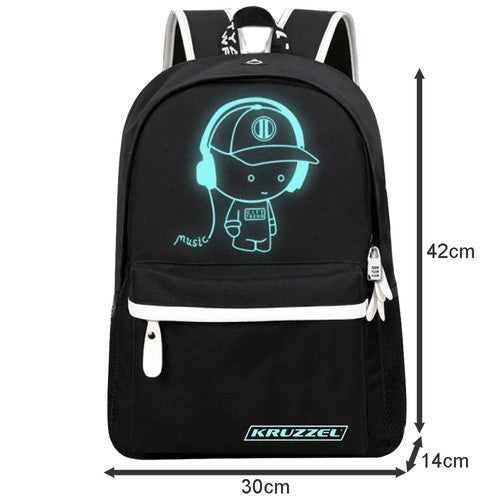 Ghiozdan adolescenti, Zola®, 42x14x33 cm, reflectorizant, prelungitor incarcare USB, mufa Jack pentru casti, lacat cu cifru, penar