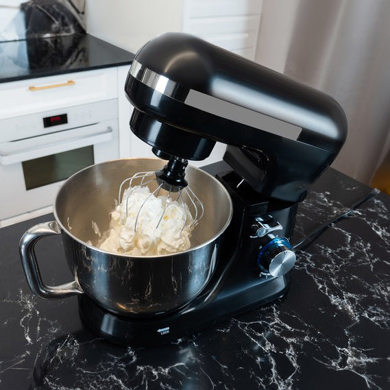 Mixer cu bol 4.5 l din inox, Zola®, putere 1700 W, 3 accesorii, protectie bol, negru