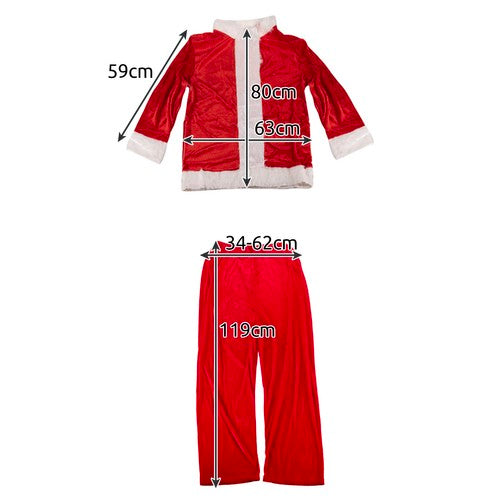Costum de Mos Craciun, Zola®, marime universala, 7 elemente, imitatie velur