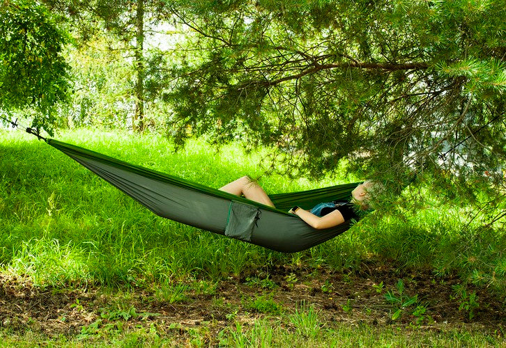 Hamac in doua culori, Zola®, greutate maxima suportata 150 kg, 260x131 cm, depozitare in gentuta