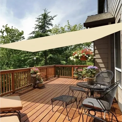 Prelata/copertina impermeabila pentru soare, Zola®, patrata, crem, cu agatatoare, densitate 180 g/mp, dimnesiune 3.6x3.6 m