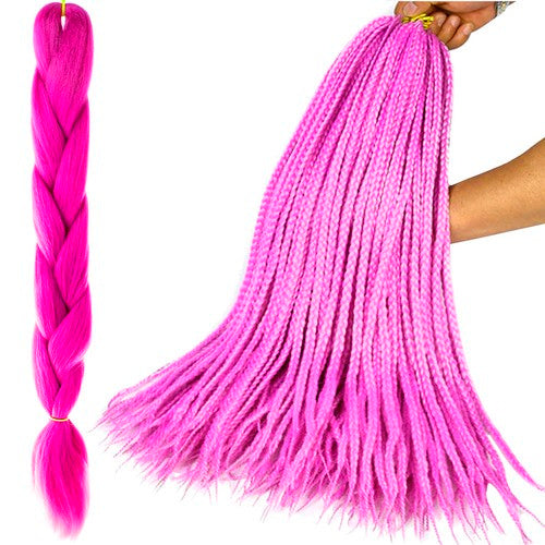 Extensie par sintetic pentru impletituri, Zola®, mov, 60 cm