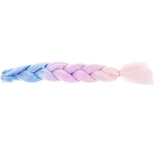 Extensii de par sintetic pentru impretituri, Zola®, ombre mov-roz si sclipici, 60 cm