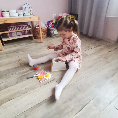 Jucarie din lemn, Zola®, aparat de prajit paine + accesorii, 8 piese