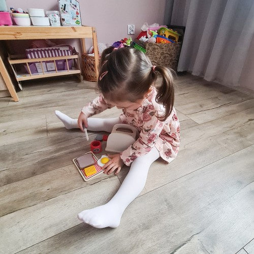 Jucarie din lemn, Zola®, aparat de prajit paine + accesorii, 8 piese