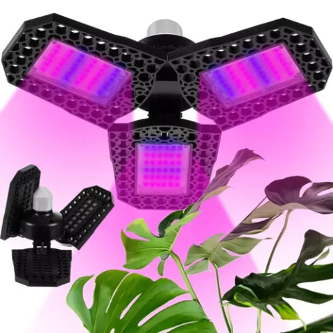 Panou pentru cresterea plantelor de interior, Zola®, nu emana caldura, 108 leduri, 2 culori de lumina,  reglabile, 23 x 9.5 cm
