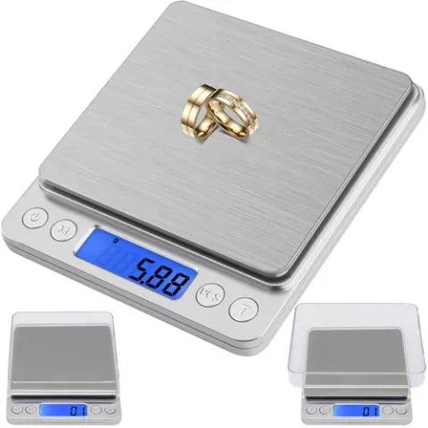 Cantar de precizie 0.01g, Zola®, 500g, functie de numarare, Tara,  suport de cantarire detasabil, auto-off, bijuterii, bucatarie, cosmetice