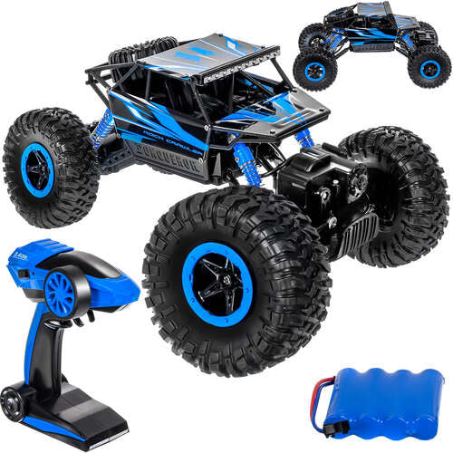 Masinuta monster truck metalica off-road, Zola®, frecventa 2.4 GHz, 27x14x16 cm , 1 acumulatori inclus