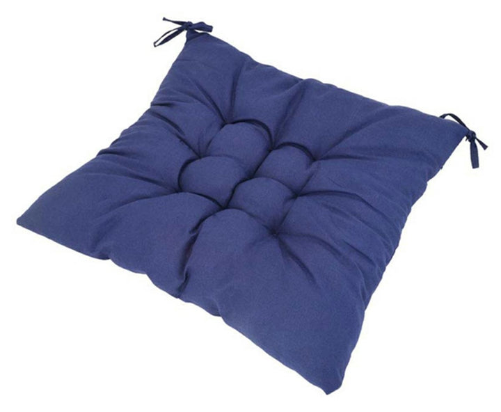 Perna decorativa, Zola®, pentru scaun, bumbac si burete, 40x40 cm, albastru marin