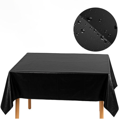 Fata de masa decorativa, Zola, din folie, impermeabila, 137 x 274 cm, neagra