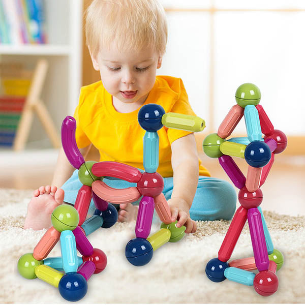 Joc magnetic pentru copii,  Zola®, multicolor, 25 piese, din plastic/metal