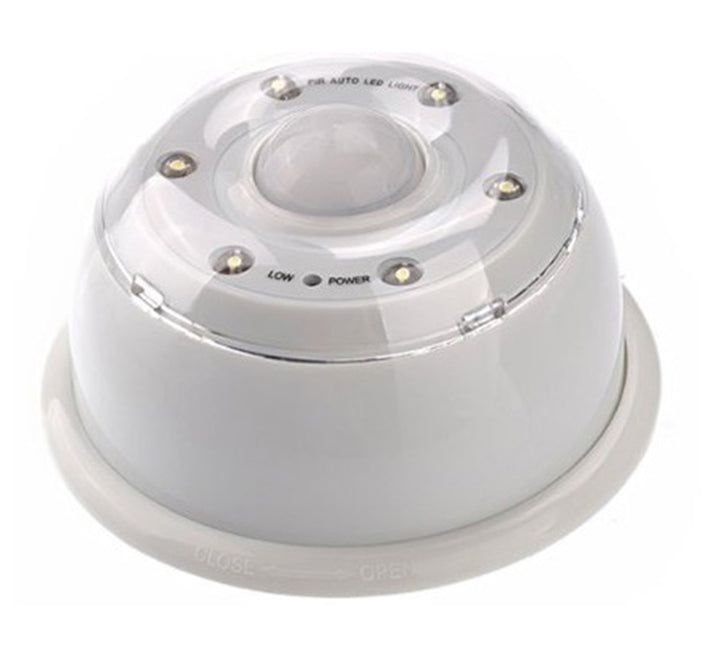 Lampa cu senzor de miscare,  Zola®, cu 6 LED-uri, 6V, impermeabila, 8.5x5 cm, alba