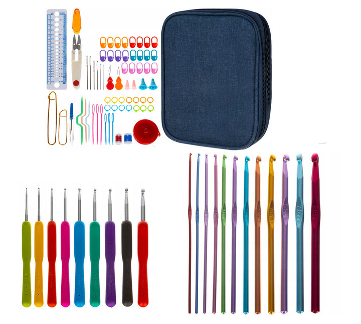 Set de crosetat, Zola®,  85 piese, husa de depozitare
