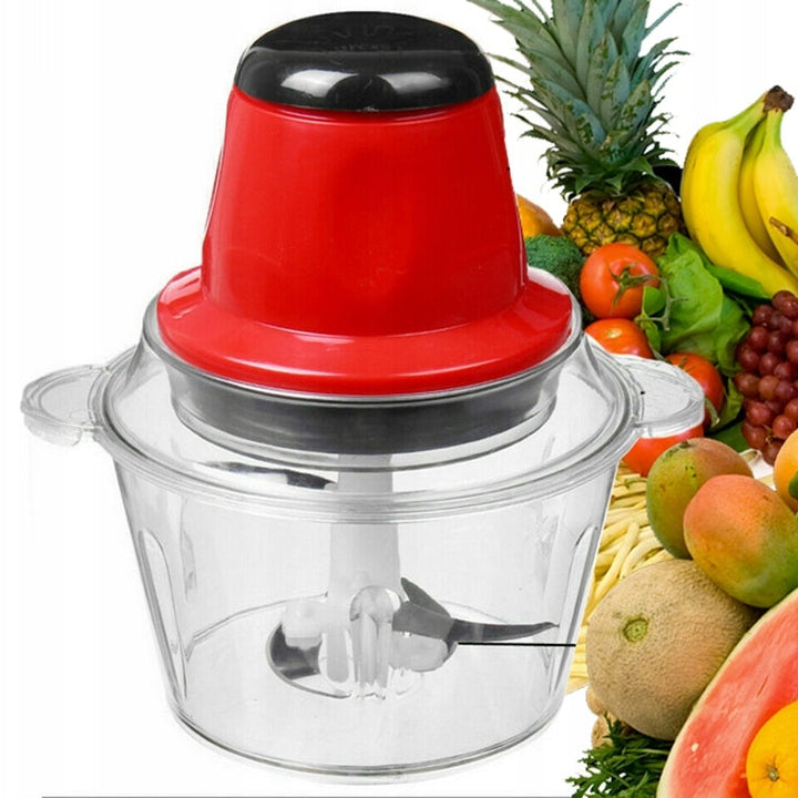 Tocator electric pentru legume si fructe, Zola®,  lama cvadrupla din otel inoxidabil, 220 - 240V 50/60Hz, 250W,1600 ml, 20 x 18 cm, rosu