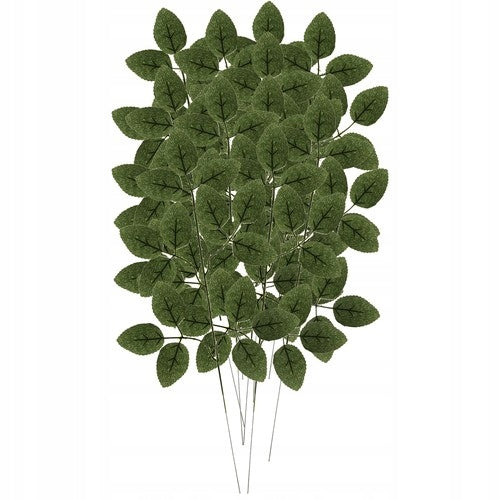 Set frunze de trandafir artificiale, Zola®, 12 bucati,  51x25 cm