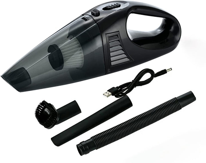 Aspirator de casa si masina fara sac, Zola®, filtru HEPPA reutilizabil, portabil, 2 varfuri interschimbabile, furtun flexibil, 120 W, negru, 31x9.5x10.5 cm