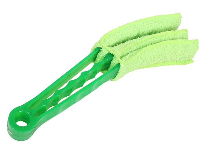 Perie din microfibra pentru curatare jaluzelelor, Zola®, plastic si microfibra, 20.5 cm, verde