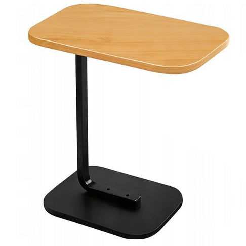 Masuta de cafea moderna, Zola, forma de C, cadru metalic, 40 x 30 x 60 cm, negru/maro