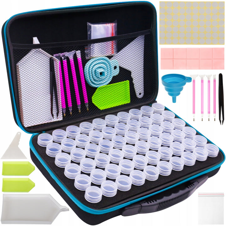 Trusa pentru mozaic cu diamante, Zola®, organizatoare , accesorii, etichete, 32 x 22 x 9.5 cm