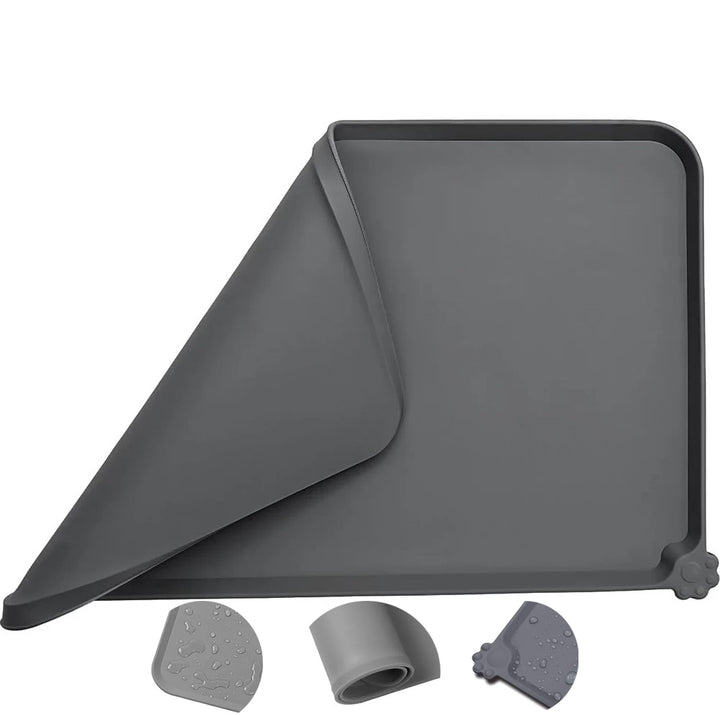 Covoras pentru hranirea animalelor, Zola®, impermeabil, antiderapant, 60 x 40 cm, gri