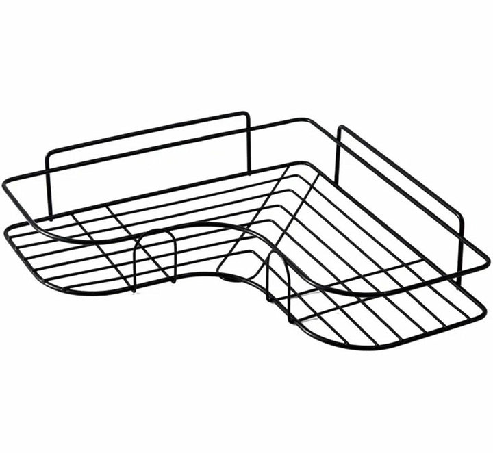 Raft baie de dus cu montare pe perete, Zola®, metalic, 36x12x6 cm, negru