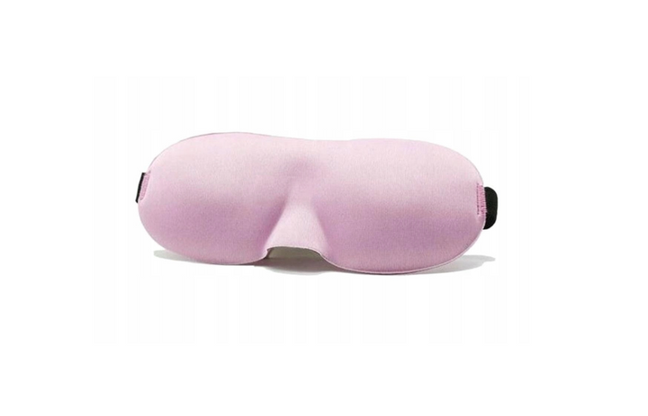 Masca de dormit, Zola®, cu caneluri 3D, pentru ochi si nas, roz