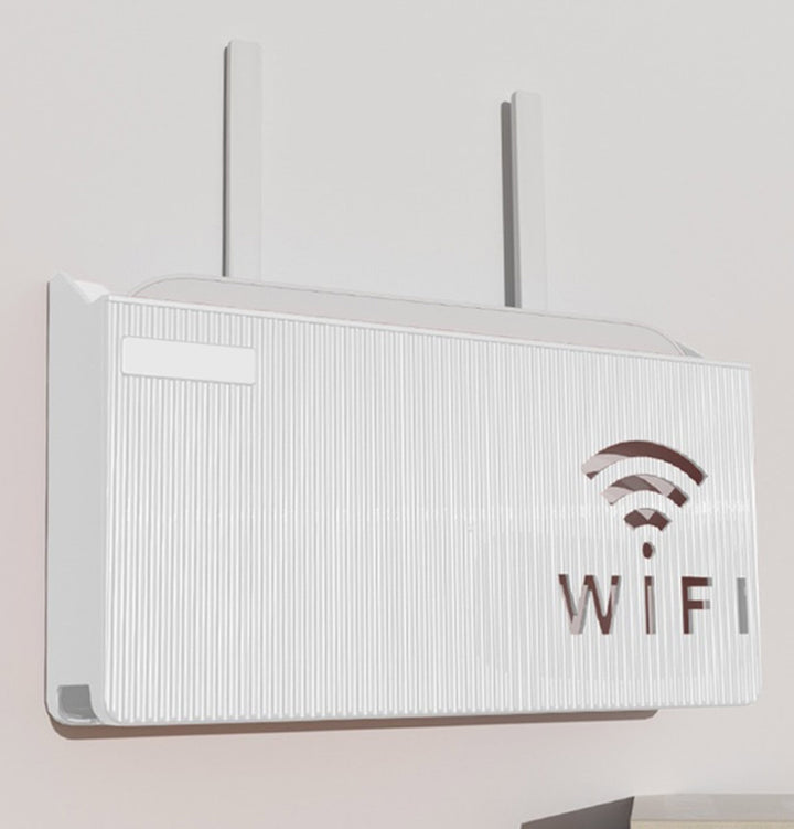 Suport pentru router WiFI, Zola®, plastic, 24.8x14.6x5.8 cm, alb