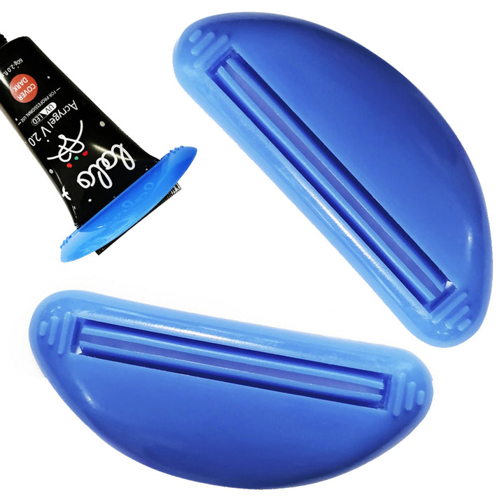 Set dispozitiv de stors tubul de pasta de dinti, Zola®, 2 bucati, economic, 9x3.5 cm, albastre
