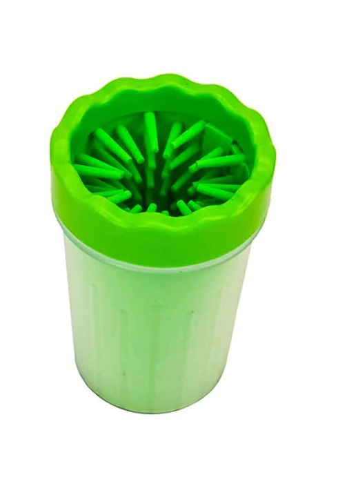 Dispozitiv din silicon de curatarea labuletor, Zola®, pentru animale, 15x10 cm, marimea L, diametru 7.5 cm, verde