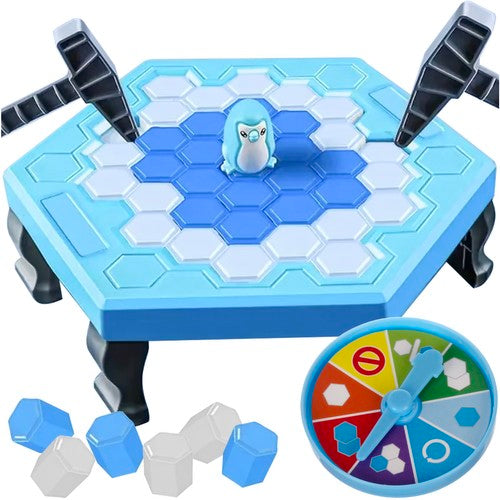 Joc interactiv pentru copii, Zola®, Salveaza pinguinul din capcana de gheata, plastic, albastru, 19 x 7.5 x 22.5 cm